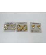 Marvella Gold Tone Faux Pearl Earrings Lot - $76.57 CAD