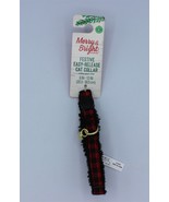 Merry &amp; Bright - Christmas Festive Easy Release Cat Collar W/Bell - 8-12 IN - £5.34 GBP