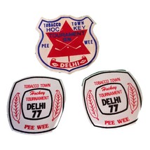 Delhi Peewee Sport Hockey Lot 3 Patches Badges 1974 1977 Tobacco Town Vtg Unused - $38.30