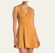 LoveAdy Scalloped Yellow Dress sz Medium M NEW Summer Day Cocktail Casual Date  - £23.94 GBP