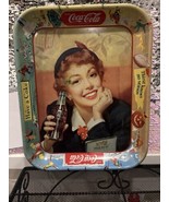Vintage 1953 Coca Cola Coke MENU GIRL Metal Tray Thirst Knows No Season ... - €18,85 EUR