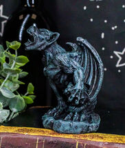 Howling Gothic Winged Werewolf Wolf Man Gargoyle Decorative Miniature Fi... - $15.49