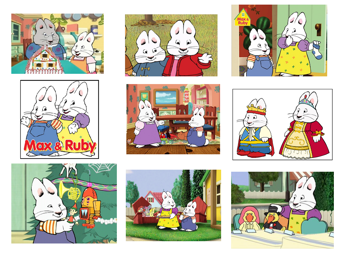 9 Max and Ruby Stickers, Party supplies, Decorations, Favors,Labels,Birthday