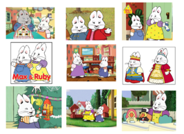 9 Max and Ruby Stickers, Party supplies, Decorations, Favors,Labels,Birt... - £9.42 GBP