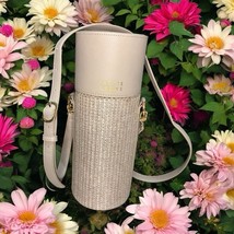Jackie Crowe Crossbody Wine Beverage Bag Tote Lilac Blush Tan- Vegan Lea... - $950.37 MXN