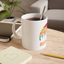 11oz White Ceramic Mug | Vibrant Print | Retro Great Outdoors Design - £14.82 GBP