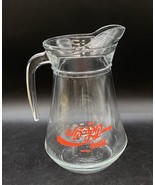Hebrew Coca-Cola Clear 8” Pitcher Coke Logo Israel Vintage - €26,66 EUR