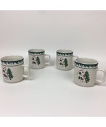 4 Atico International Let It Snow Snowman Christmas Mugs Cups Coffee Tea... - $11.87