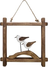 Wooden Seabird Wall Decor Hanging Nautical Decorations Solid Wood Seagull Wall D - £13.91 GBP