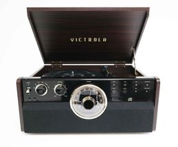 Victrola Bluetooth Audio System VTA-270B-ESP - Gold/Brown/Black image 2