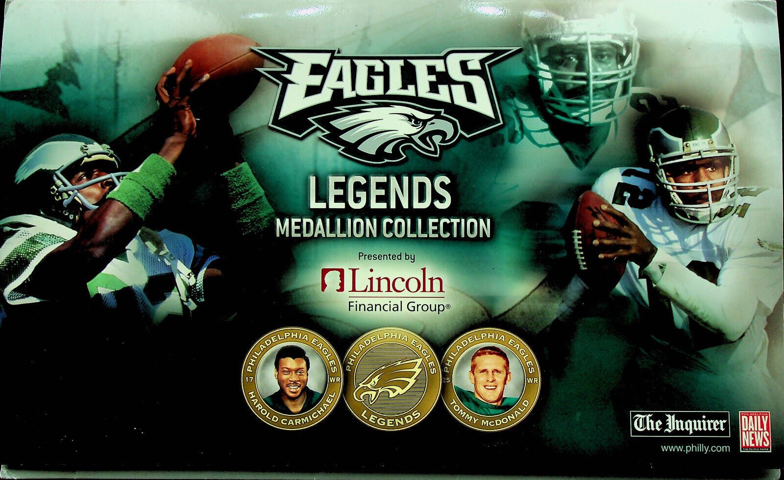 NFL Philadelphia Eagles - Legends Medallion Collection (2006) - Preowned - £28.39 GBP