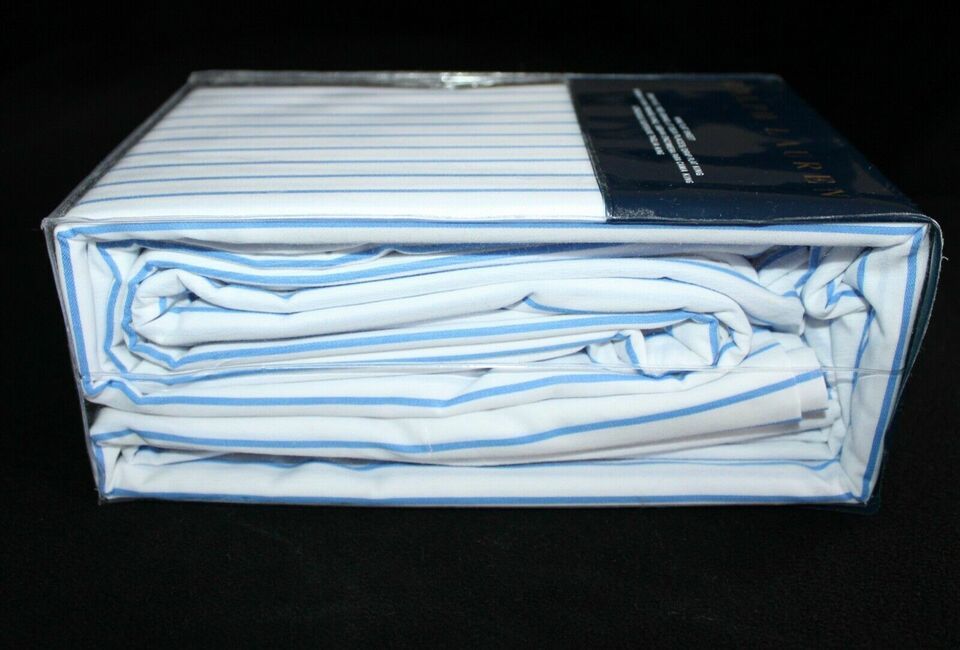 Ralph Lauren Prescott Stripe King Flat Sheet $215 Georgica Bedding Collection Item image 6