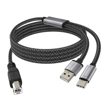 2In1 Usb Printer Cable 3.28Ft/1M With Usb C To Midi Cable Printer Cable,... - $18.99