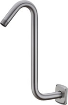 Angled Shower Arm With Flange S Shaped Rainfall Shower Head Riser Pipe, Wall - £27.59 GBP