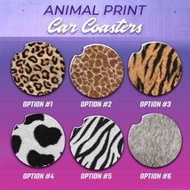Cheetah Car Coasters, Cheetah Car Coaster, Lion Car Coasters, Cow Car Co... - $10.00