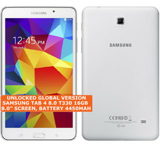 SAMSUNG GALAXY TAB 4 8.0 T330 16gb Quad-Core 8.0inch Wi-Fi GPS Android T... - £134.33 GBP