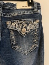 Grace in LA Jeans Easy Fit Size 27 Embellished Flap Pockets - £29.78 GBP