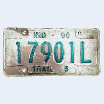 1990 United States Indiana Bartholomew County Trailer License Plate 17901L - £13.23 GBP