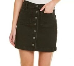 Madewell Size 29  Black Denim Button Front Mini Skirt M2999 - £24.59 GBP