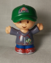 Fisher Price Little People Pizza Delivery Brown Hair Boy Dad Hat - $5.41