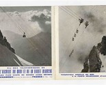 Aiguille Du Midi Cable Car Brochure Chamonix France 1950&#39;s - $18.81