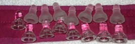 Clear &amp; Frosted Glass Chess Pawns  Replacement Game Pieces-15 Total Pieces - $20.61