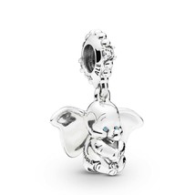 Authentic Pandora Charms 925 Sterling Silver ALE Beaded Dumbo Blue Enamel Clear  - £23.91 GBP