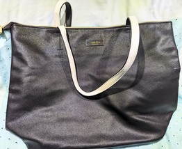 Calvin Klein Fragrance Travel Shopper Tote Bag w/Zipper &amp; Black/White St... - $34.95