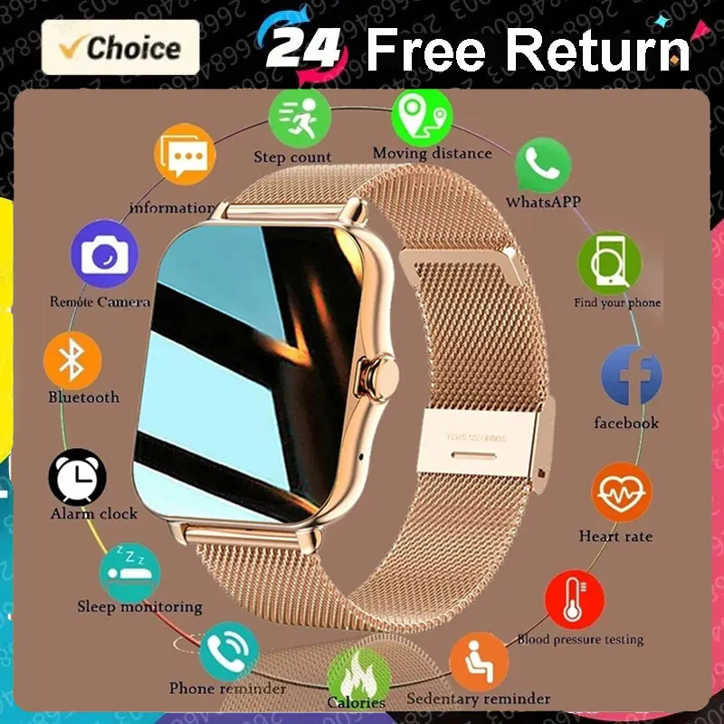 Smart Watch For Men Women Gift Full Touch Screen Sports Fitness Watches - £10.77 GBP+