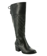 NEW Corkys Gabbie Womens Faux Black Leather Laser Cut Lace Up Riding Boo... - $68.30