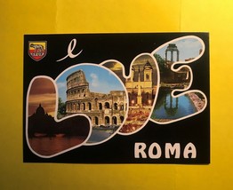 vintage postcard: I LOVE ROMA with scenes of Rome - £7.91 GBP
