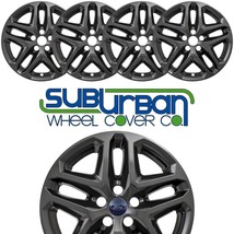 2013-2016 Ford Fusion Se # IMP-372BLKN 17&quot; Gloss Black Wheel Skins New SET/4 - £63.74 GBP