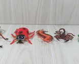 lot toy bugs insects soft vinyl figures millipede scorpion ladybug ant frog - $14.84