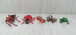 lot toy bugs insects soft vinyl figures millipede scorpion ladybug ant frog - £11.82 GBP