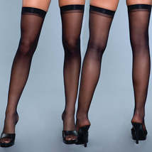 BeWicked Best Behavior Thigh Highs-Black O/S - $8.99