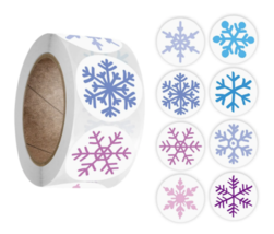 Snowflakes Sticker 20pcs, Winter, Snow, Christmas Self-adhesive Stickers - £2.52 GBP