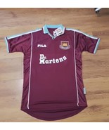 New West Ham Di Canio Home Retro Vintage Shirt Jersey 10 1999 2000 2001 - $765.96 MXN