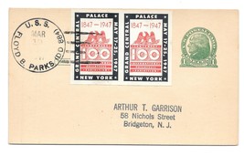 1947 Naval Ship Cancel USS Floyd B Parks CIPEX Poster Stamp Cinderella UX27 - £9.17 GBP