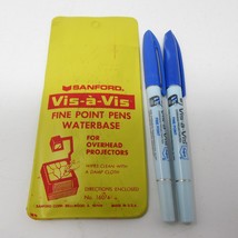 Vis-A-Vis Fine Point Pens Waterbase for Overhead Projectors w/ Yellow Po... - $5.99