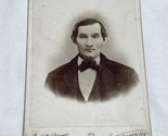 Antique Vintage Cabinet Card Photograph Young Man Chicago Illinois KG JD - $9.89