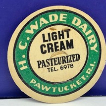 Dairy milk bottle cap farm vintage advertising Wade pawtucket Rhode Isla... - $7.87