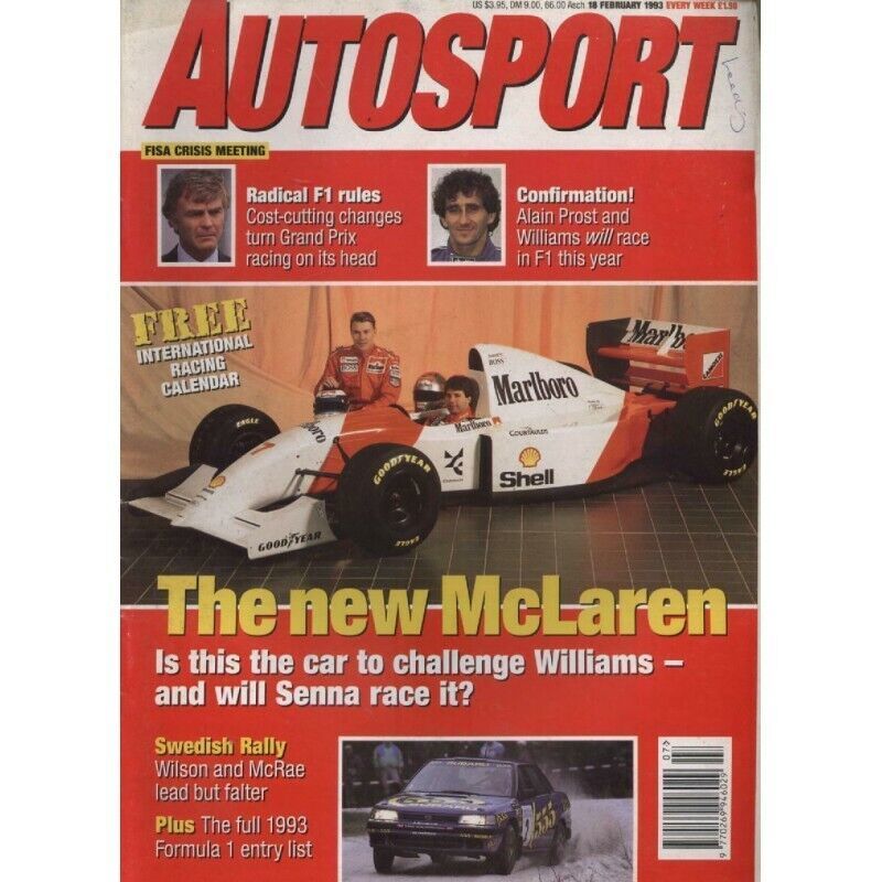 Autosport Magazine - 18 February 1993 - The New McLaren - $3.42