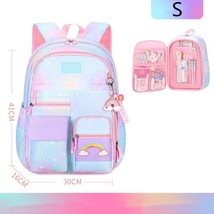 Primary School Backpack Cute Colorful Bags for Girls Princess School Bags Waterp - £42.43 GBP