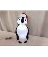 Holiday Time 11&quot; Light Up Tabletop Penguin Blow Mold, New w/Tags - £15.72 GBP