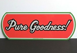 Authentic Jimmy Johns Pure Goodness Tin Fast Food Metal Sign 6.5&quot;h x 18&quot;... - £24.35 GBP