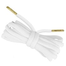 Premium White Oval Shoelaces with Gold Tips by Loop King Laces - £13.37 GBP+