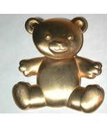 Teddy Bear Pin vintage Signed JJ gold-tone head moves - €9,62 EUR