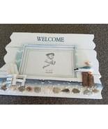 Welcome ~ Seascape Picture Frame ~ Holds 4&quot; x 6&quot; Picture ~ Wood ~ 7&quot; x 1... - $20.46 CAD