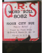 Antique Music Roll Piano Player Organ 8082 Sioux City Sue Sheet Folk Music - £15.76 GBP