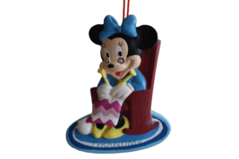 Vintage Disney Micky Mouse Grandma Christmas Ornament Chair Knitting - £9.38 GBP